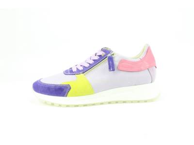 DLSport 6202 velours viola Sneakers/Veterschoenen Direct leverbaar uit de webshop van www.pontman.nl/