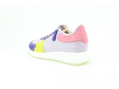 DLSport 6202 velours viola Sneakers/Veterschoenen Direct leverbaar uit de webshop van www.pontman.nl/