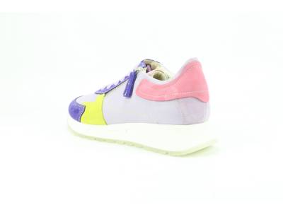 DLSport 6202 velours viola Sneakers/Veterschoenen Direct leverbaar uit de webshop van www.pontman.nl/