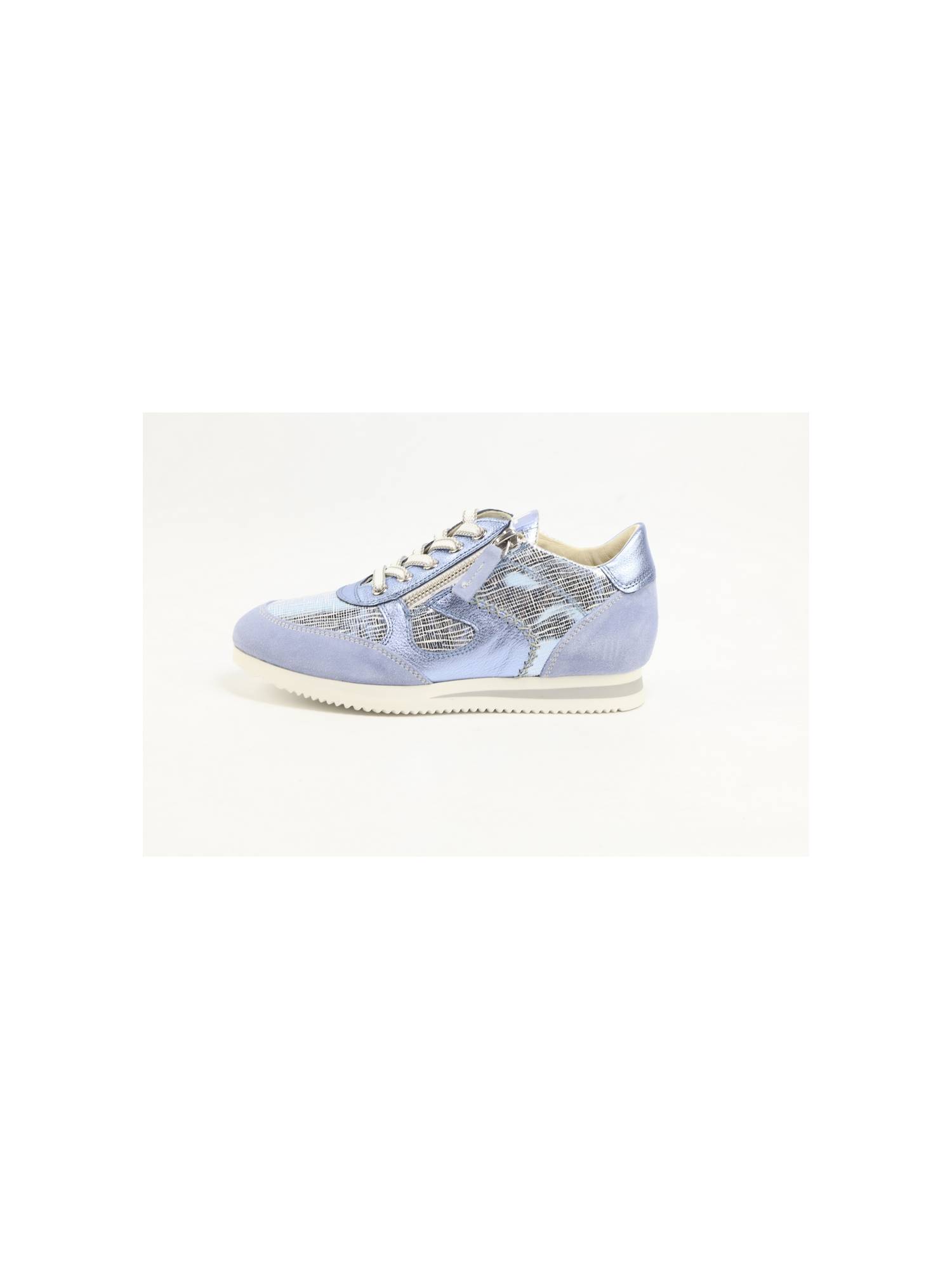DLSport 6564 versione 09 velour illusion ancona celeste Sneakers/Veterschoenen Direct leverbaar uit de webshop van www.pontman.nl/
